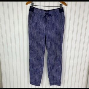 Athleta Sz 10 Blue Batik Midtown Ankle Pant